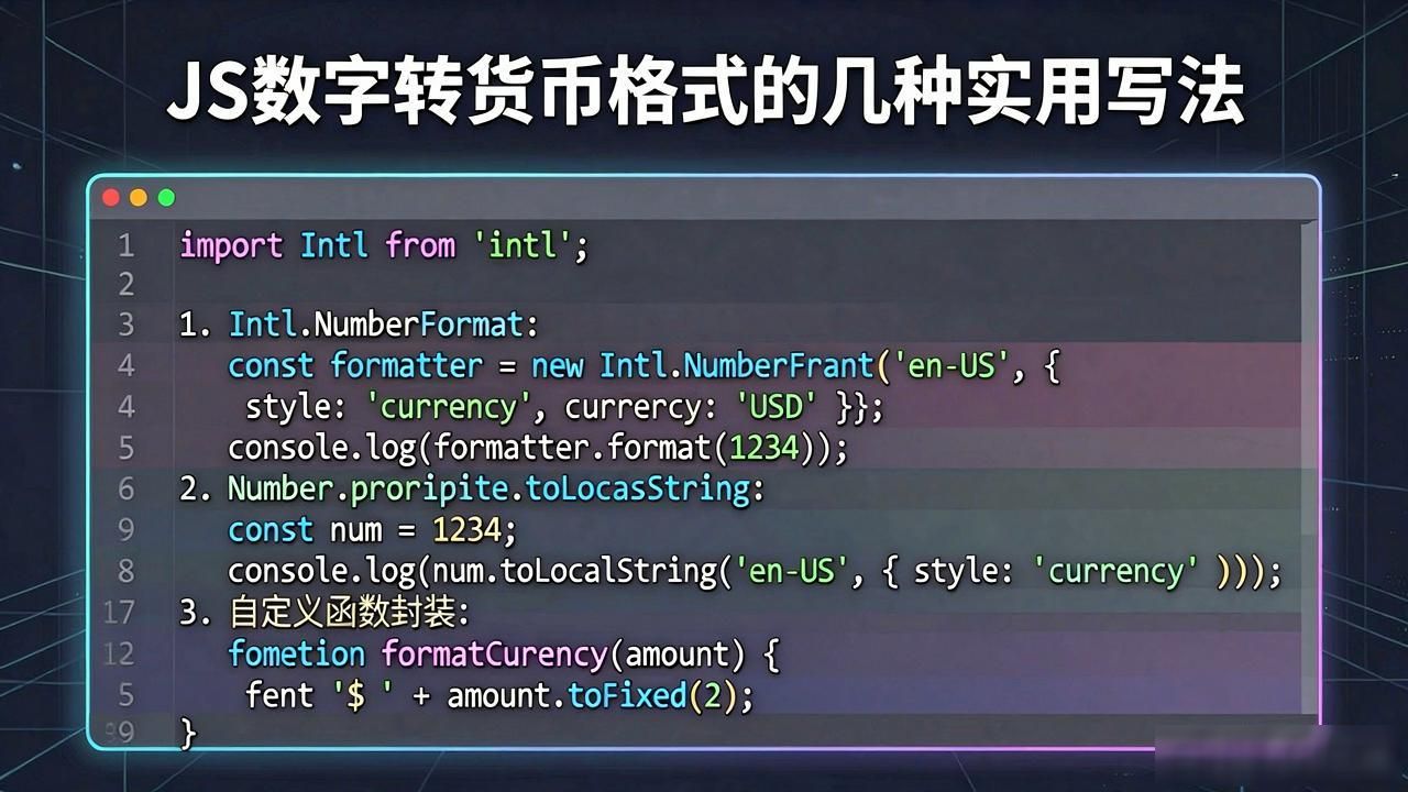 js数字转货币写法_toLocaleString金额转换_javascript货币格式化