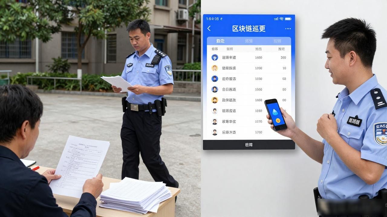 物业安保巡更记录防作弊_小区物业区块链巡更图_区块链巡更图