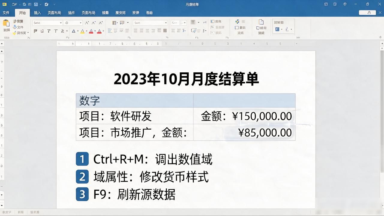 写合同报价单Word金额格式化_自定义数字格式Word报价单_word如何将数字转换成货币