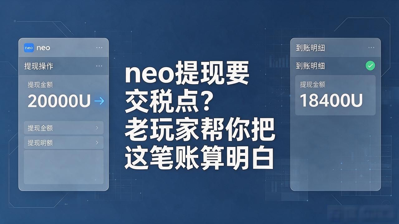 neo提现税点_neo提现手续费_neo数字货币提现需要交税点