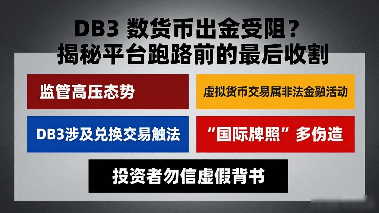 DB3数字货币无法出金_资金盘崩盘前兆_db3数字货币为何不让出金了