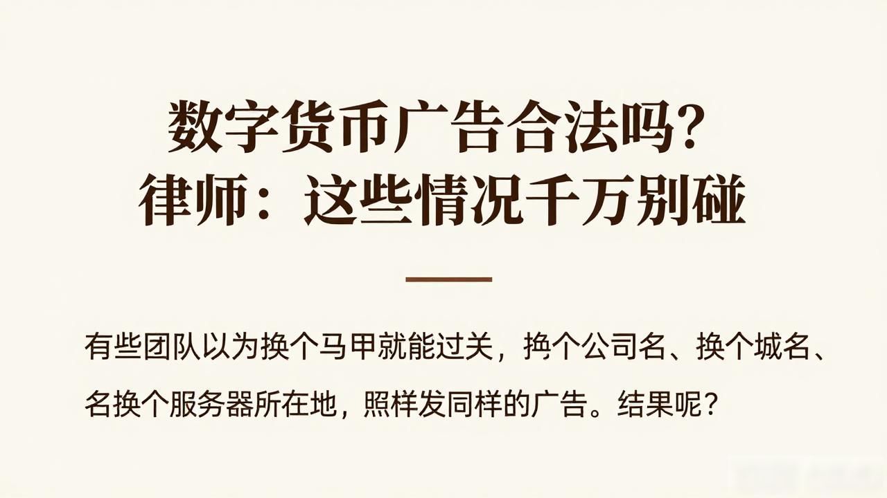 虚拟货币推广监管要点_数字货币广告合法吗_币圈推广的风险与合规
