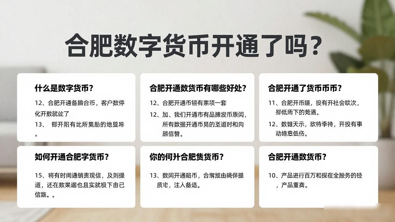 数字人民币应用场景合肥_合肥数字人民币试点_合肥数字货币开通了吗