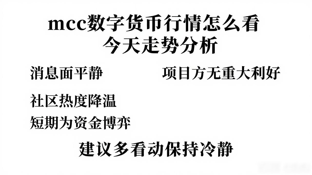 mcc数字货币市场波动_mcc技术面分析支撑位_mcc数字货币行请