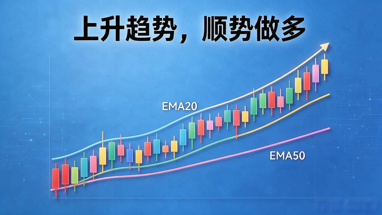 数字货币合约4小时图_合约交易趋势判断EMA20EMA50_数字货币合约4小时图交易策略